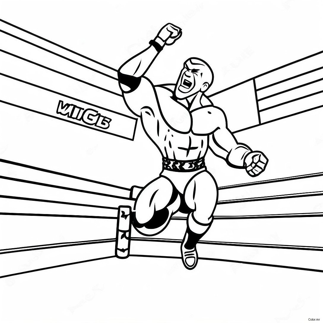 Wwe Wrestler Jumping On Opponent Coloring Page 3760 3054