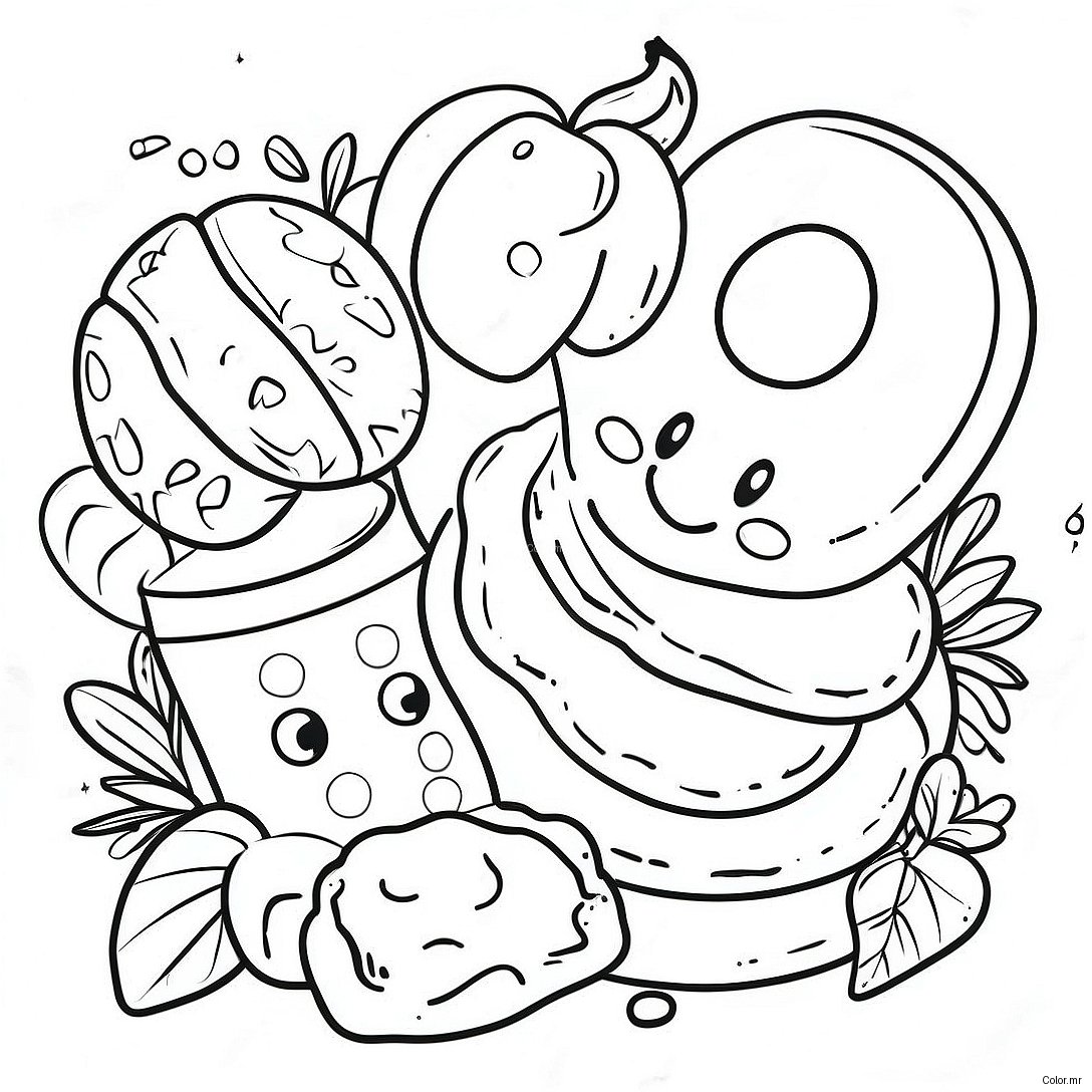 Yummy Snacks Letter Y Coloring Page 10327 8487