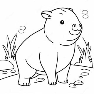 Capybara Pages À Colorier