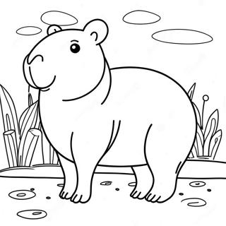 Page A Colorier De Capybara 10016-8234