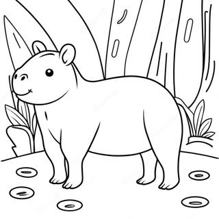 Page A Colorier De Capybara 10016-8236