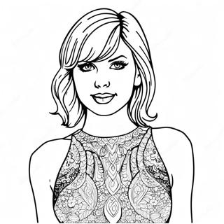 Page A Colorier De Taylor Swift Dans Une Robe Scintillante 1002-801