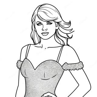 Page A Colorier De Taylor Swift Dans Une Robe Scintillante 1002-804