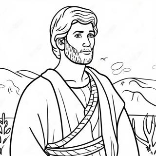 Page A Colorier De Joseph Avec Un Manteau Colore 10047-8262