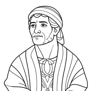 Page A Colorier De Joseph Avec Un Manteau Colore 10047-8263