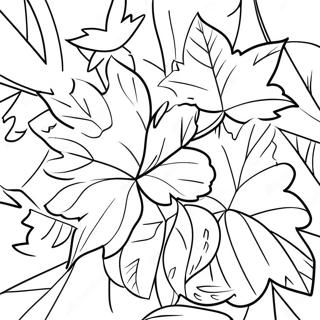 Page A Colorier De Feuilles Dautomne Colorees 10067-8277