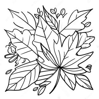 Page A Colorier De Feuilles Dautomne Colorees 10067-8278