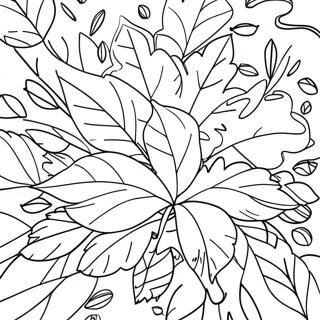 Page A Colorier De Feuilles Dautomne Colorees 10067-8279