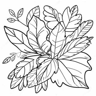 Page A Colorier De Feuilles Dautomne Colorees 10067-8280