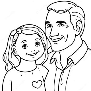 Page A Colorier De Douce Fille Et Papa 10077-8287