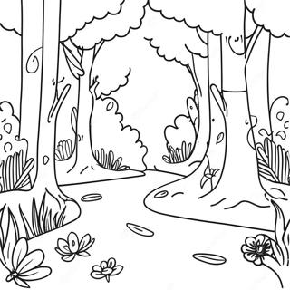 Page A Colorier De Foret Fantaisiste 10106-8308