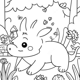 Page A Colorier Danimaux Joueurs Dans Un Jardin 10107-8312