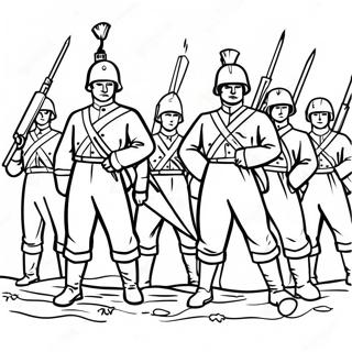 Page A Colorier De Soldats Patriotes En Bataille 10197-8383