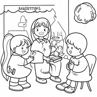 Page A Colorier Du Club Des Babysitters Aventuriers 10227-8407