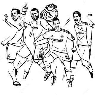 Page A Colorier Des Joueurs Du Real Madrid Celebrant 10237-8414