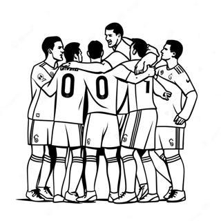 Page A Colorier Des Joueurs Du Real Madrid Celebrant 10237-8415