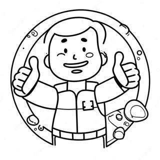 Page A Colorier De Vault Boy Faisant Un Pouce En Lair 10347-8503