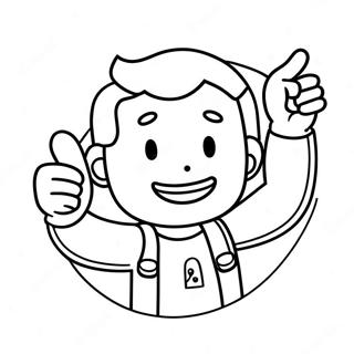 Page A Colorier De Vault Boy Faisant Un Pouce En Lair 10347-8504