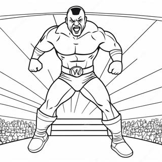 Page A Colorier De Wwe Wrestler Sautant Sur Un Adversaire 10357-8510