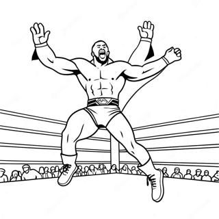 Page A Colorier De Wwe Wrestler Sautant Sur Un Adversaire 10357-8512