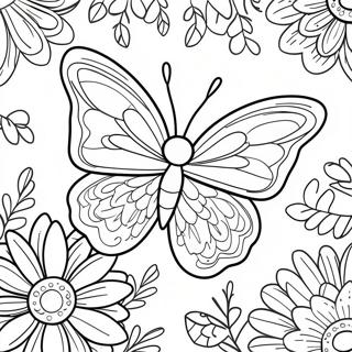 Fleur Papillon Pages À Colorier