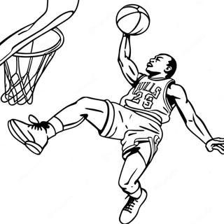 Page A Colorier De Michael Jordan En Train De Dunker 10448-8574