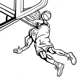 Page A Colorier De Michael Jordan En Train De Dunker 10448-8575