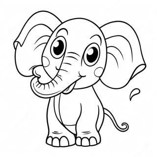 Éléphant Ivre Pages À Colorier