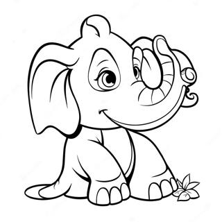 Page A Colorier De Lelephant Ivre 10497-8611