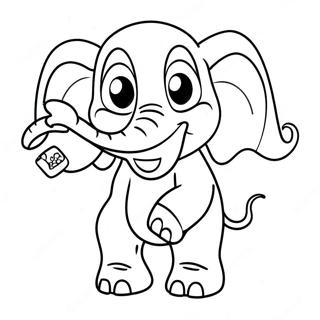 Page A Colorier De Lelephant Ivre 10497-8612