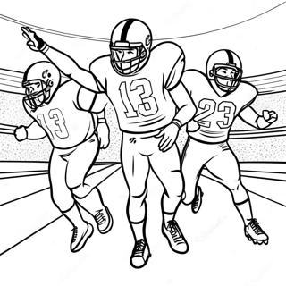 Page A Colorier De Joueurs De Football Celebrant Un Touchdown 10518-8629