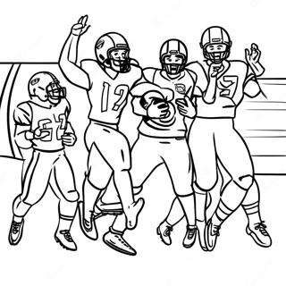 Page A Colorier De Joueurs De Football Celebrant Un Touchdown 10518-8630