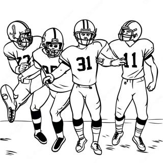 Page A Colorier De Joueurs De Football Celebrant Un Touchdown 10518-8631