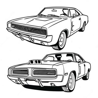 Page A Colorier De La Dodge Charger Classique 1051-839