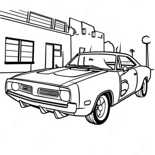 Page A Colorier De La Dodge Charger Classique 1051-840