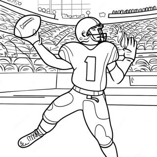 Page A Colorier De Josh Allen Lancant Un Football 10568-8670