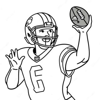 Page A Colorier De Josh Allen Lancant Un Football 10568-8671