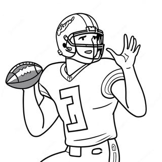 Page A Colorier De Josh Allen Lancant Un Football 10568-8672