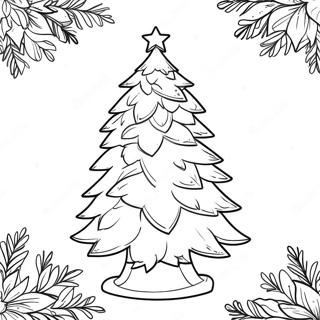 Page A Colorier Dun Arbre De Noel Vintage 10607-8698