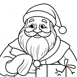 Page A Colorier Du Pere Noel Retro 10608-8703