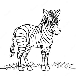 Zebre Avec Des Rayures Colorees Page A Colorier 10618-8709