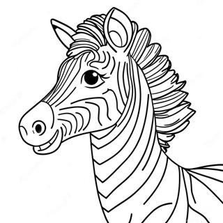 Zebre Avec Des Rayures Colorees Page A Colorier 10618-8710