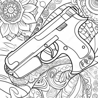 Page A Colorier De Pistolet Realiste 1062-851