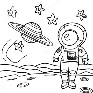 Page A Colorier Scene Spatiale Coloree Des Astros 10688-8767