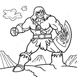 Page A Colorier He Man En Bataille Epique 10718-8790