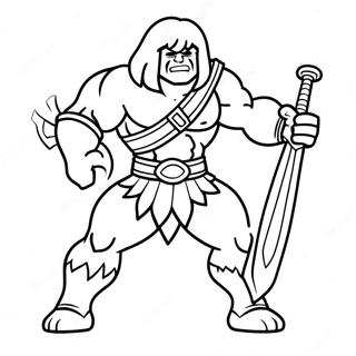 Page A Colorier He Man En Bataille Epique 10718-8791