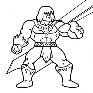 Page A Colorier He Man En Bataille Epique 10718-8792