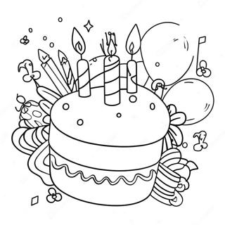 Page A Colorier De La Celebration Danniversaire Joyeuse 10737-8803