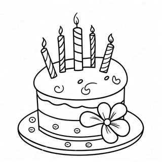 Page A Colorier Dun Gateau Danniversaire Elegant 10738-8806