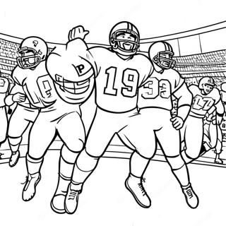 Page A Colorier Joueurs De Football Celebrant Un Touchdown 10798-8855